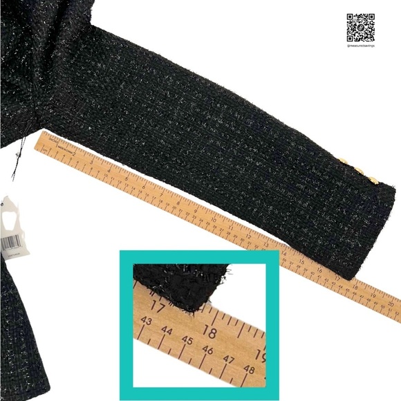 Jason Wu [Medium ~ NWT] Blazer - Black Metallic Tweed - Picture 9 of 14